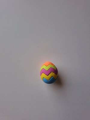 Eraser egg-shaped colorful like new
