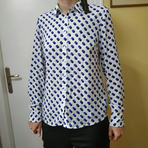 Polka dot white shirt new, New Look, size S-M