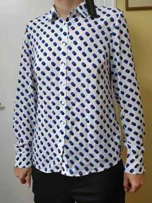 Polka dot white shirt new, New Look, size S-M
