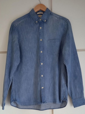 Αντρικό Denim Πουκάμισο H&M Μπλε Καινούργιο Μέγεθος M