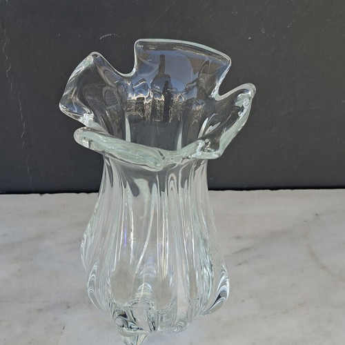 Murano vase transparent like new, 25 x 15 cm