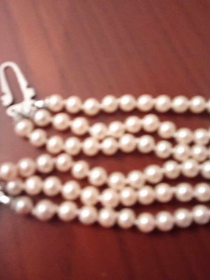 Κολιέ μαργαριτάρια 3 σειρές καινούργιο, άσπρο