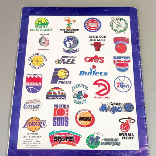 NBA 1990-91 Sticker Album used with 105 authentic stickers