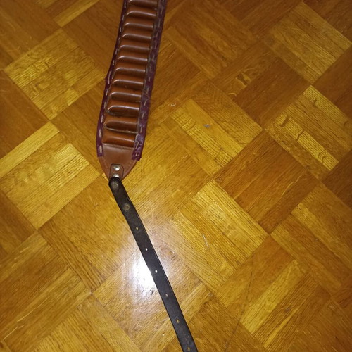 Leather 30-Slot Cartridge Belt, used