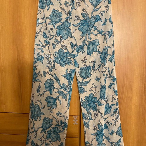 Regalinas floral semi-transparent set with tunic and palazzo pants new