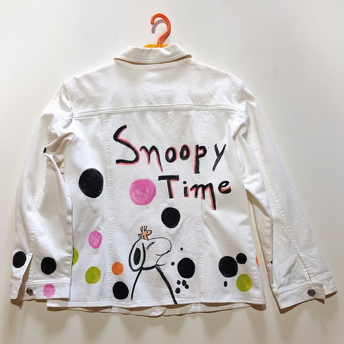 Betty Barclay jacket white hand-painted, XL, like new