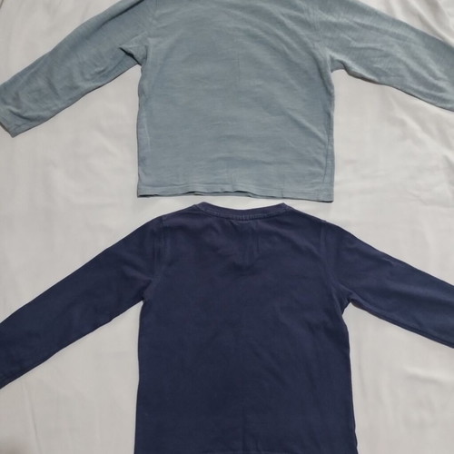 Long-sleeve shirts pack of 2, size 6 years, like new, gray and blue