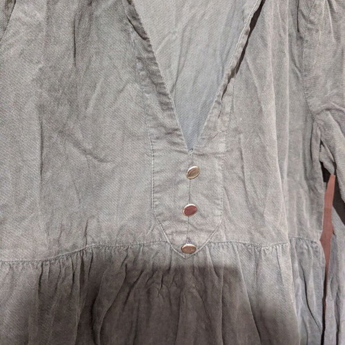 Zara mini dress khaki corduroy with gold buttons size medium