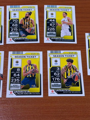 2025-26 Panini Contenders EuroLeague Fenerbahce Lot 7 Cards New