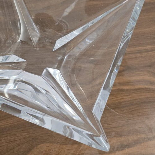 Rogaska crystal bowl modern geometric design like new