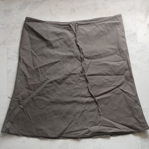 Linen brown skirt used, size XL
