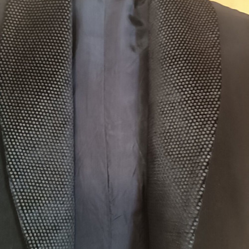 Vintage women's tuxedo blazer, black, large