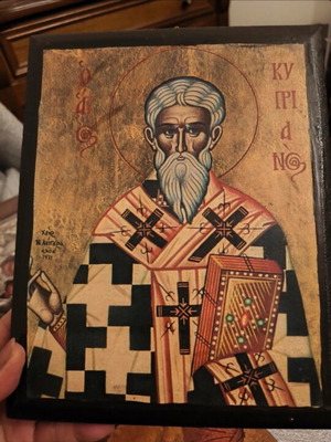 Handmade religious icon like new