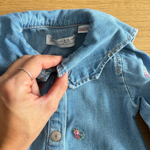 Zara denim dress like new, size 9-12 months