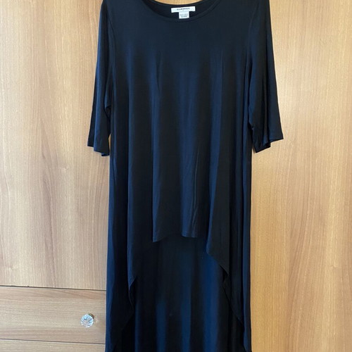 Glamorous London asymmetrical long blouse black, new