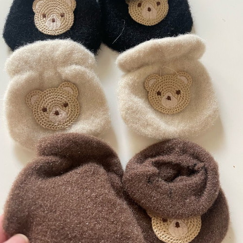 Baby gloves new, set of 3 pairs