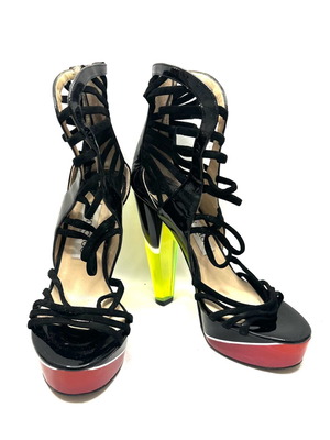 Дамски обувки Jimmy Choo от патентована кожа многоцветни употребявани, номер 36.5
