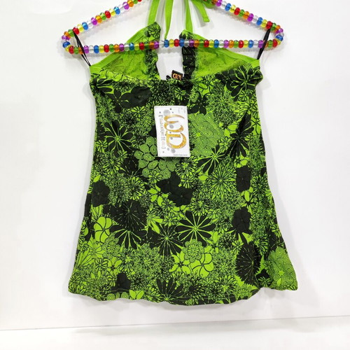 Halter Floral Print Top 100% Cotton Size S New