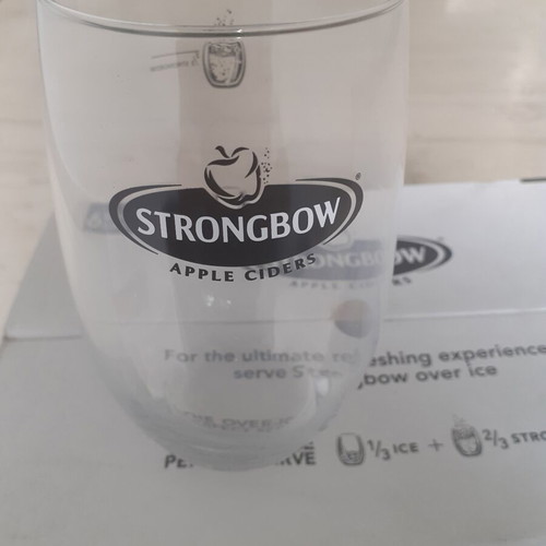 Strongbow beer glasses set of 6 new, 500ml