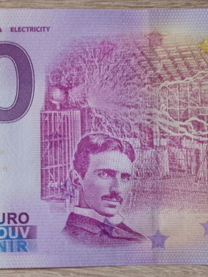 Επίσημο χαρτονόμισμα μηδέν ευρώ Nikola Tesla 2020 καινούργιο