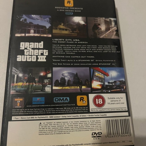 Grand Theft Auto III PlayStation 2 used, no CD