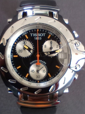 Tissot T-Race Chronograph T472 σαν καινούργιο, μαύρο και ασημί