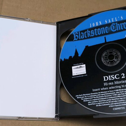 John Saul's Blackstone Chronicles PC CD-ROM like new, Big Box