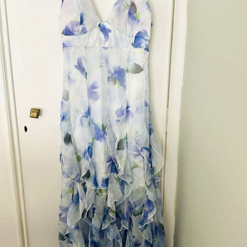 Summer dress white with blue details like new