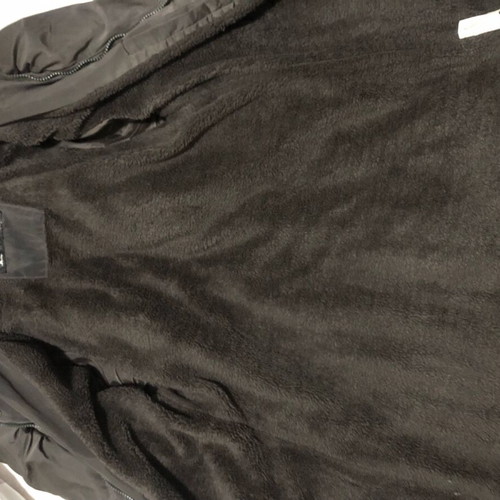 Long mid-length women's jacket used, size L, dark olive/brown