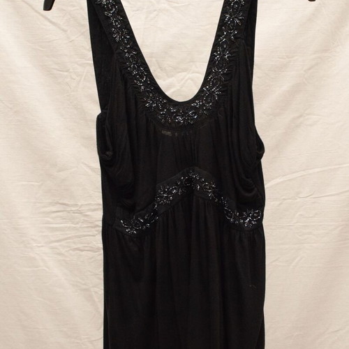 Women's black evening top size M like new with beads