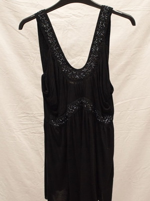 Women's black evening top size M like new with beads