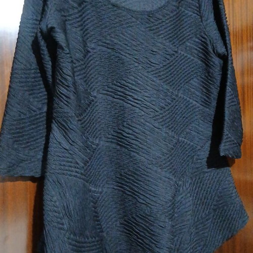 New Directions black asymmetrical blouse tunic, size M