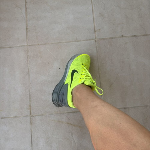 Nike Lunarglide athletic shoes, size 38, yellow