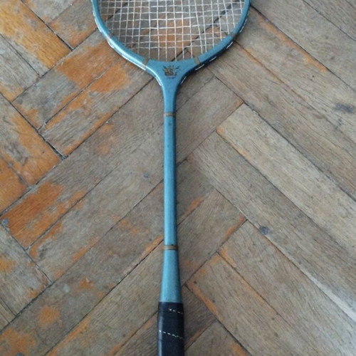 Vintage tennis racket used, 1970s