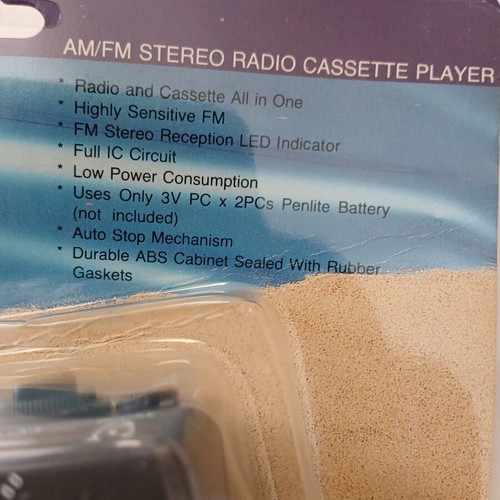 CROWN Sports All Weather AM/FM Stereo Radio Cassette Player New
