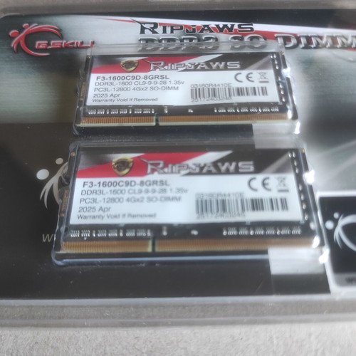 G.Skill Ripjaws Laptop Memory 8GB (2x4GB) DDR3L 1600MHz CL9 new
