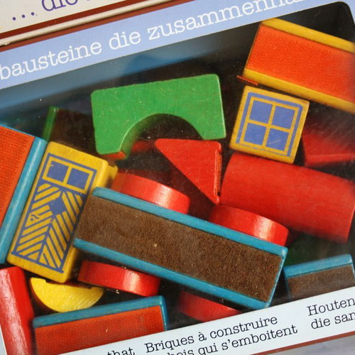 Eichhorn wooden sticky blocks new, vintage 80's West Germany
