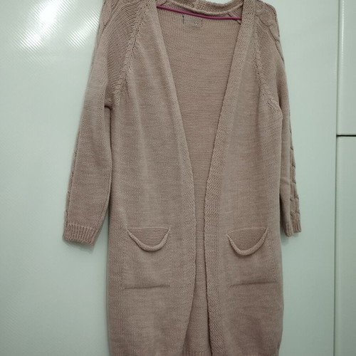 Long knitted cardigan dusty pink like new