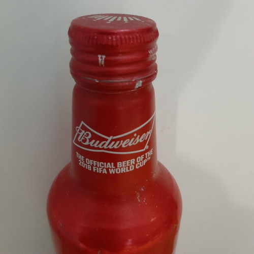 FIFA 2018 Budweiser Collectible Aluminum Beer Bottle used