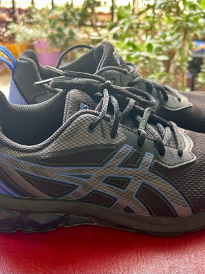 Asics athletic shoes like new, black-blue, size 39.5