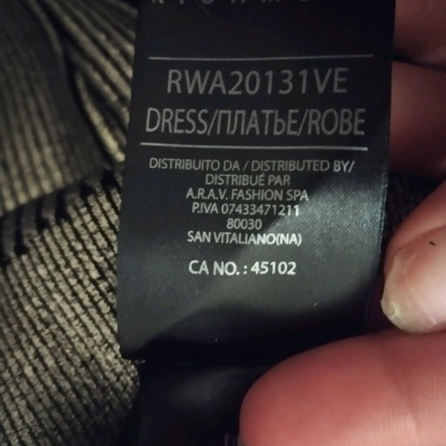 Richmond dress new, metallic with black, stretchy, size L