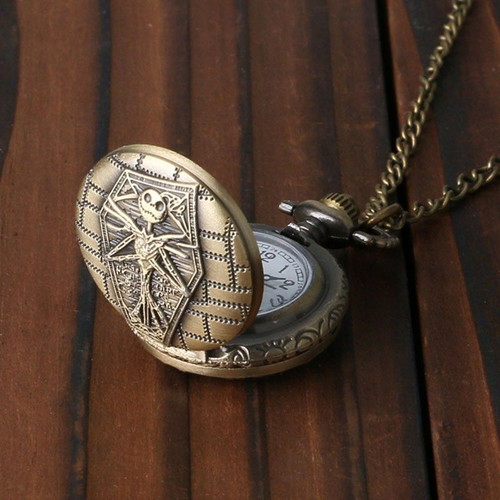 Jack Skellington The Nightmare Before Christmas Pocket Watch Pendant like new