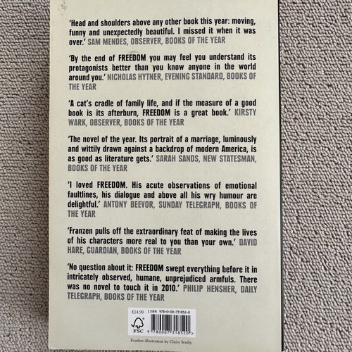 Freedom by Jonathan Franzen used, English