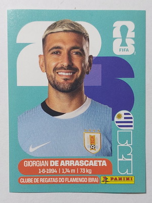 FIFA World Cup 2026 sticker Giorgian De Arrascaeta Uruguay new