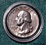  1952 Washington Silver Quarter Dollar UNITED STATES OF AMERICA ¼ Dollar  .