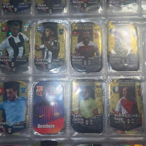 Lionel Messi Pokemon Battle football stickers pack used