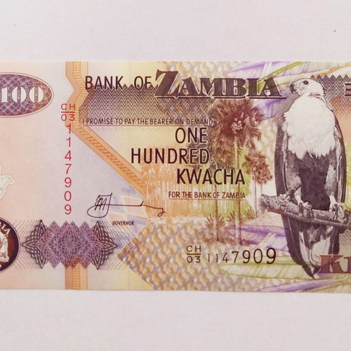 Zambia 100 Kwacha 2006 uncirculated banknote new