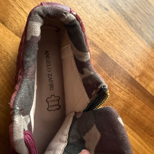 Burgundy leather ankle boots size 37 like new
