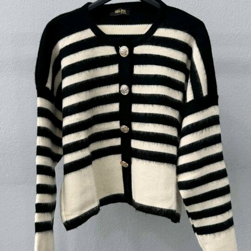 Cardigan new, black and white, one size