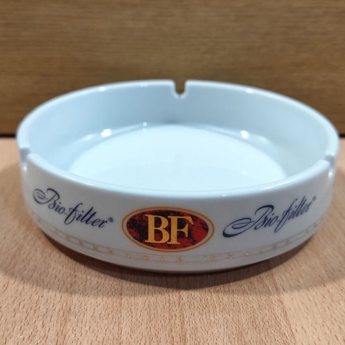 BF Bio Filter ceramic ashtray vintage promotional